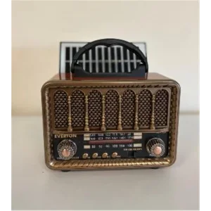 Everton RT-707 Bluetooth-USB-SD-FM Şarjlı  Nostaljik Radyo Solarlı Radyo
