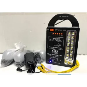 Everton Rt-999 SolarPanelli -Ledli Güneş Enerjili Radyo Usb- 3 Adet Ampul Şarjlı (Solar 9V-3.5W)