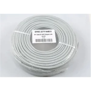 Eyfel EF-C400 4+1 2x0.22 (14x0.18 CCA) Folyolu 100M CCTV Kablo