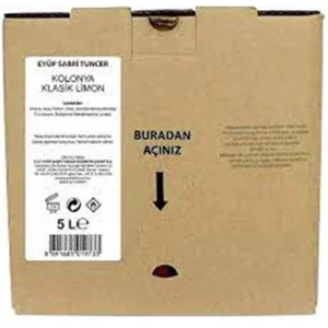 Eyüp Sabri Tuncer 5lt Limon  Kolonyası (5lt Bag IN Box Endüstriyel)