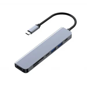 FRISBY FA-7684C Type-c -7in1 USB-C+HDMI +SD-TF+USB3,0+PD+USB-C