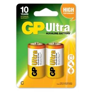 GP G-Tech LR14 Orta Boy Ultra Alkalin Pil 2li Paket GP14AU-U2 C Boy