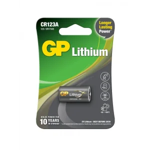 GP CR123A 3V Lityum Tekli Paket Pil (GPCR123A-U1) Fotoğraf Makinesi Pili