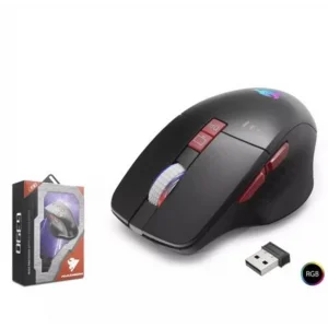 Hadron G390 Kablosuz Oyuncu Mouse Type-C Port Şarjlı + Led gösterim Rgb 1600Dpi Sessiz Siyah