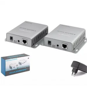 HADRON HDX1600 HDMI KVM Extender 4K 30 Hz 60 m - Gümüş