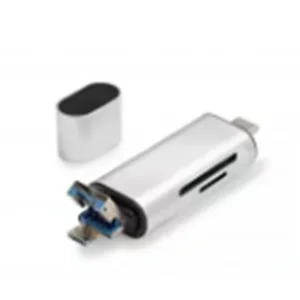 Hadron HDX7053 Kart Okuyucu Type-C OTG | microSD + SD Destekli | 480Mbps Gri