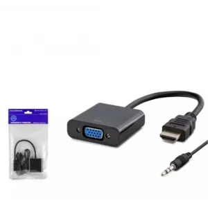 Hadron Hdx7806 Hdmi To Vga F Çevirici + Audio 1080P Ps4 5V Güç Girişli Siyah