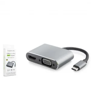 HADRON HDX7838 TYPE-C TO HDTV HDMI 4K 30HZ + VGA 2IN1 GRİ
