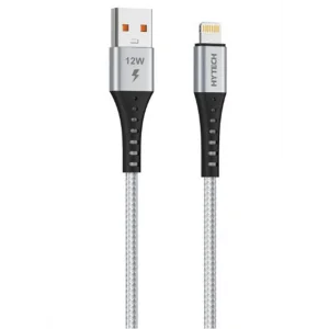 Hytech HY-X331 1m 2.4A Lightning Silver Gri Data + Şarj Kablosu