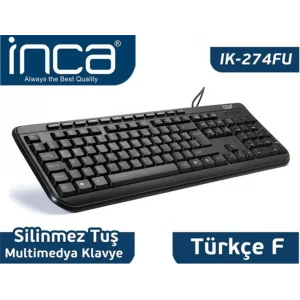 Inca IK-274FU f-usb Multimedya Black Laser Prınt Klavye