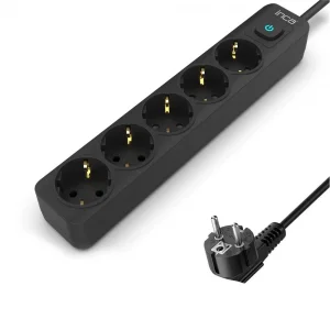 INCA IPW-44SY3 4lü 3mt Siyah Yeşil Akım Korumalı Priz