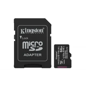 Kingston SDCIT2-64GB 64GB microSDXC Industrial C10 A1 pSLC Card + SD Adapter Hafıza Kartı