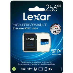 Lexar 512gb microSDXC™ UHS-I, SD adaptörlü, 100 MB-snye kadar okuma, 70 MB-snye kadar yazma