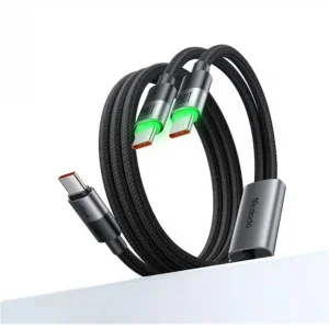 MCDODO CA-6740 2-in-1 KABLO 100 W TYPE-C TYPE-C+TYPE-C 1.5 M SİYAH KABLO