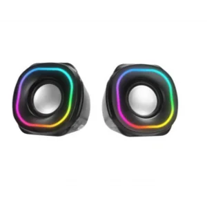 Mikado MD-180 2.0 3W-2 Siyah RGB Aydınlatmalı USB + 3.5mm USB 5V Speaker Hoparlör