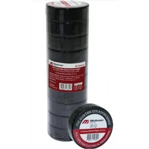 Mutlusan 10-19 İzole Bant 10lu (Elektrik Bant) Siyah 065133001019