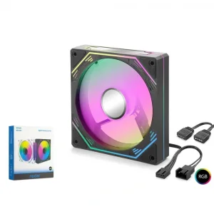 Nodar Nd2652 Kasa Fanı 5Pro İç ve Dış Parıltı Argb 12Cm Siyah