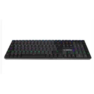 Rampage GRANITE PRO Siyah-Gri Low Profile BLUE SWITCH Q Rainbow Mekanik Gaming Oyuncu Klavye