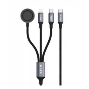 S-link Armor CLW-01 100W 1.2m Type-C to Type-C Lightning  Siyah Hızlı Şarj Kablosu
