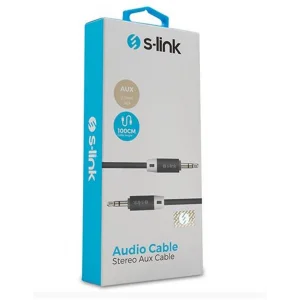 S-link SL-SP70 1m Siyah 3.5mm Stereo Ses Kablosu
