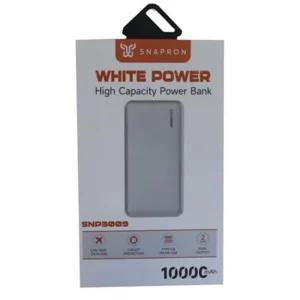 SnapMax SNP-3009 Beyaz 10.000 mah Powerbank 2x USB Çıkışlı 1 Type-C ve 1 Micro Girişli