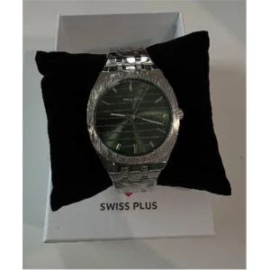 Swiss Plus Man Watch Basic Seri Model-5 ST2302AGP Green-Silver