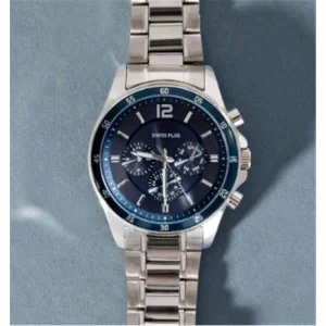 Swiss Plus Man Watch Basic Seri Model-8 ST3516AGS Lüx Blue-Silver(Kol Saati)