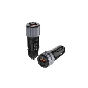 SWORD 38W QC3.0+PD3.0 Hızlı Araç Şarjı, USB-C & USB-A, Akıllı Çip, LED Işık SW-1U1CQ3