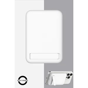 SWORD Magsafe Powerbank 10.000mAh 20W Hızlı Şarj Standlı ve Taşınabilir iPhone ve Android Uyumlu Beyaz SW-MGSF10