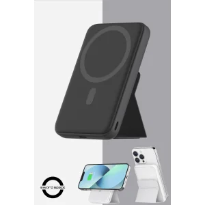 SWORD Magsafe Powerbank 7000mAh 20W Hızlı Şarj Standlı ve Taşınabilir iPhone ve Android Uyumlu Siyah SW-MGSF7