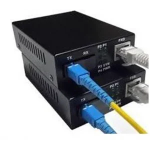 Teldata Media Converter Single Mode 10-100-1000 3 Km Only SC-SX TX-A-B-KITSET