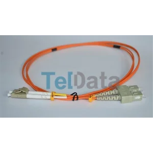 TELDATA TLD-SCLCOM21 SC-UPC-LC-UPC MM DX OM2 1 METRE FIBER OPTIK PATCHCORD