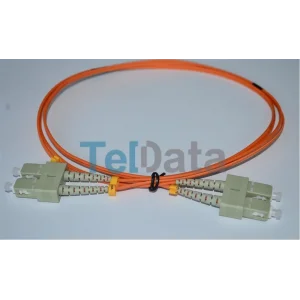 TELDATA TLD-SCOM22 SC-UPC-SC-UPC MM DX OM2 2 METRE FIBER OPTIK PATCHCORD