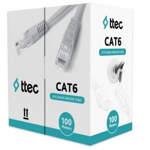 Ttec KBL-CAT6-23CCA-IN100G İç Mekan PVC Gri 100 metre Kablo