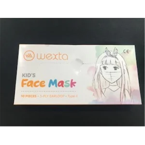 Wexta STL3PLY 10LU Meltblown Filtreli Desenli Çocuk Koruyucu Yüz Maskesi