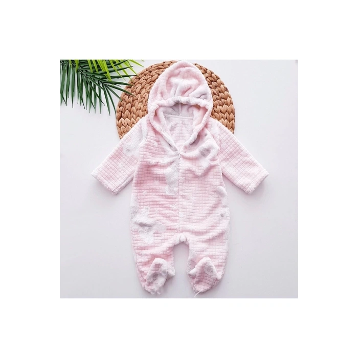 Bebitof Ayıcık Desenli Welsoft Bebek Tulumu