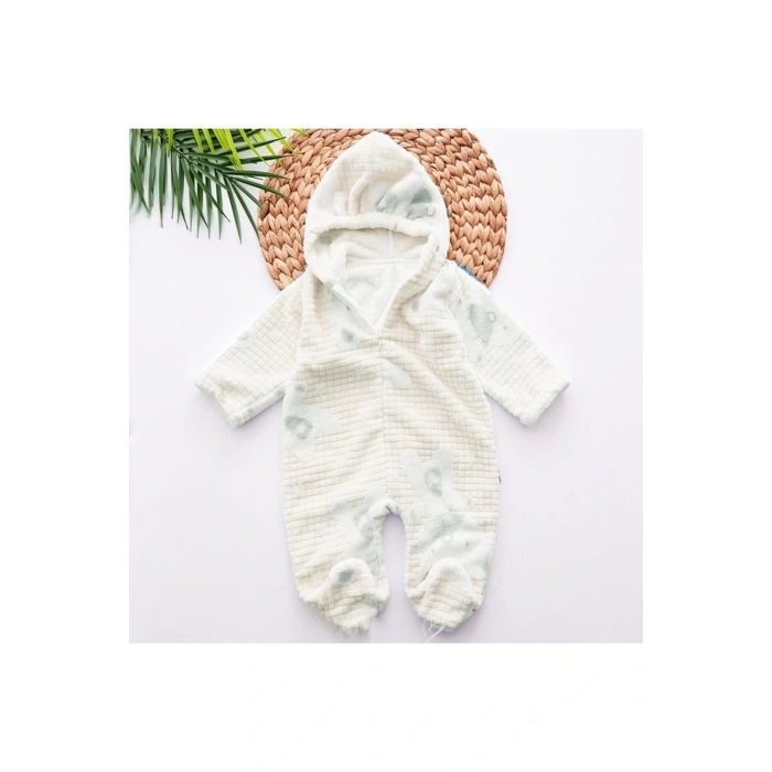 Bebitof Ayıcık Desenli Welsoft Bebek Tulumu