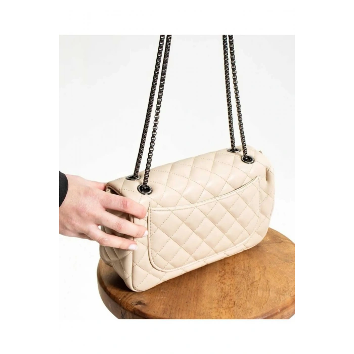 Butik Kadın Zincir Detaylı Omuz Çantası