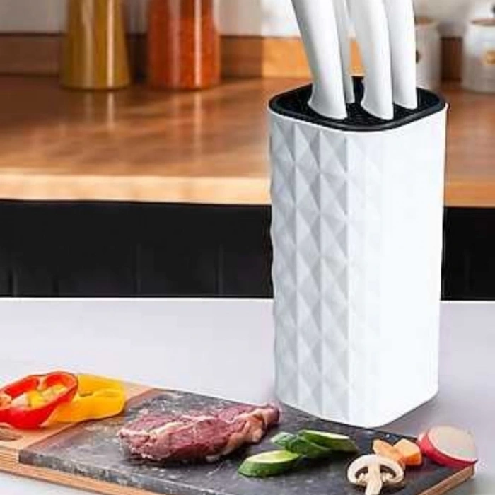 COOKER 6 PRÇ PRİZMA BIÇAK SETİ BEYAZ CKR2870-B