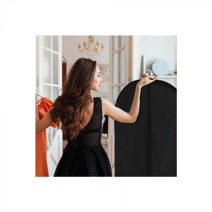 CUTYHOME TAKIM ELBİSE,KIYAFET KORUMA VE TAŞIMA KILIFI 4LÜ SİYAH