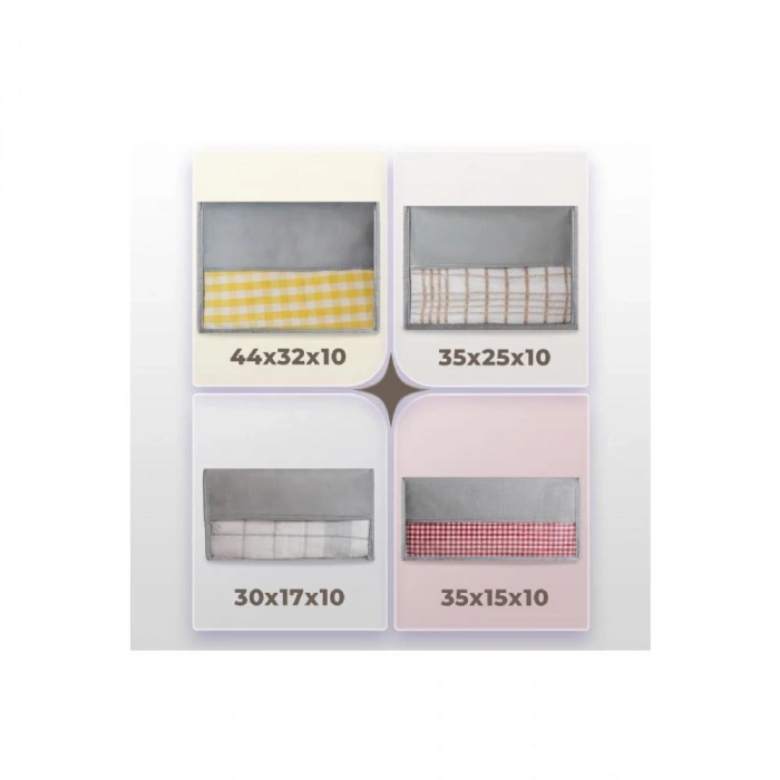 Ev Tekstil Gri Valiz Düzenleyici Bavul Içi Organizer - 4lü Set