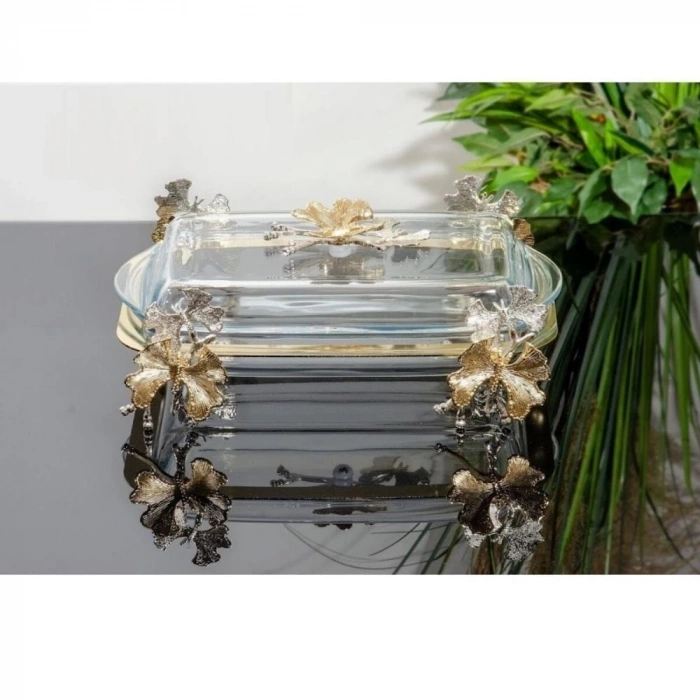 Kapaklı Kelebek Dikdörtgen Borcam Tencere Paşabahçe