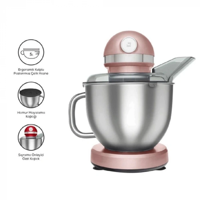 KARACA MASTERMAID CHEF PRO ÇİFT KOLLU STAND MİKSER ROSEGOLD 1750 W