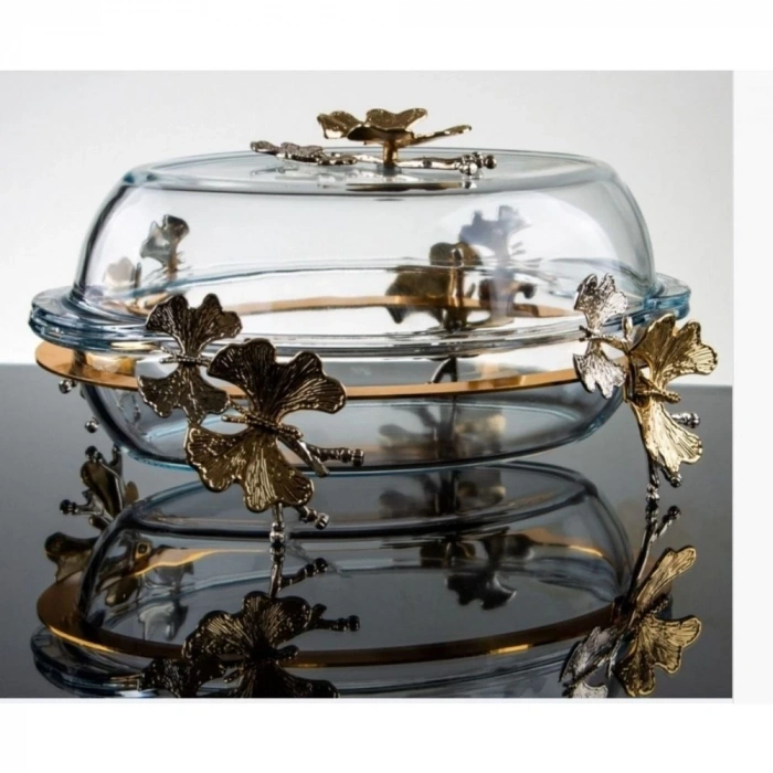 Oval Gold Cam Kapakli Servis