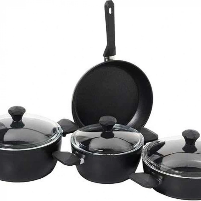 P.CARDIN DIAMOND COOK SİYAH 7 PRÇ. TENCERE SETİ