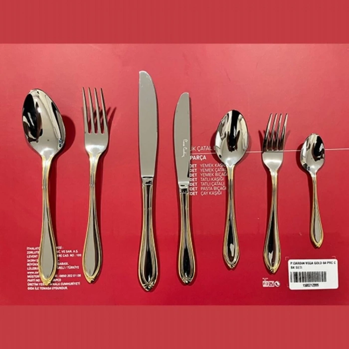 PIERRE CARDIN VEGA GOLD 84 PARÇA ÇATAL KAŞIK BIÇAK SETİ