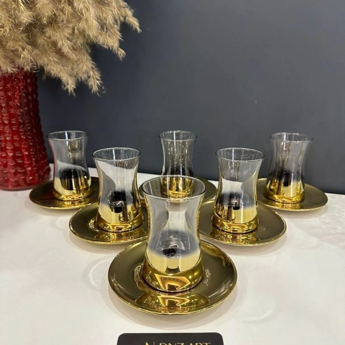 Titanic Gold 6 Parça Çay Seti bulaşık Makinasında 250 Yıkamaya Kadar