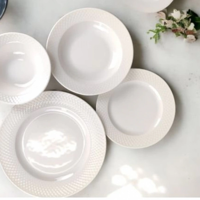 TULU PORSELEN 24 PARÇA SHEYDA YEMEK TAKIMI - KREM