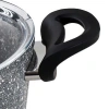 Bio Granit 28 Cm Derin Tencere Gri Cam Kapak