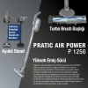Pratic Aır Power P 1250 Siyah Torbasız Dönebilen Turbo Başlıklı Dikey Süpürge